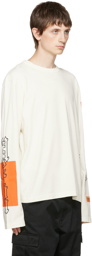 Heron Preston White Color Block Long Sleeve T-shirt