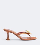 Amina Muaddi Vittoria embellished satin thong sandals