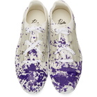 Needles Purple and White Paint Asymmetric Ghillie Sneakers