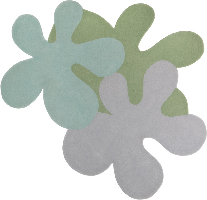 Photo: Rashelle SSENSE Exclusive Green & Gray 3some Flubber Rug, 6 ft