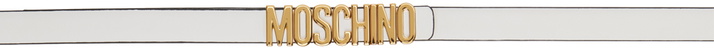 Photo: Moschino White Logo Belt