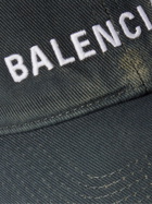 BALENCIAGA - Distressed Logo-Embroidered Denim Baseball Cap - Blue