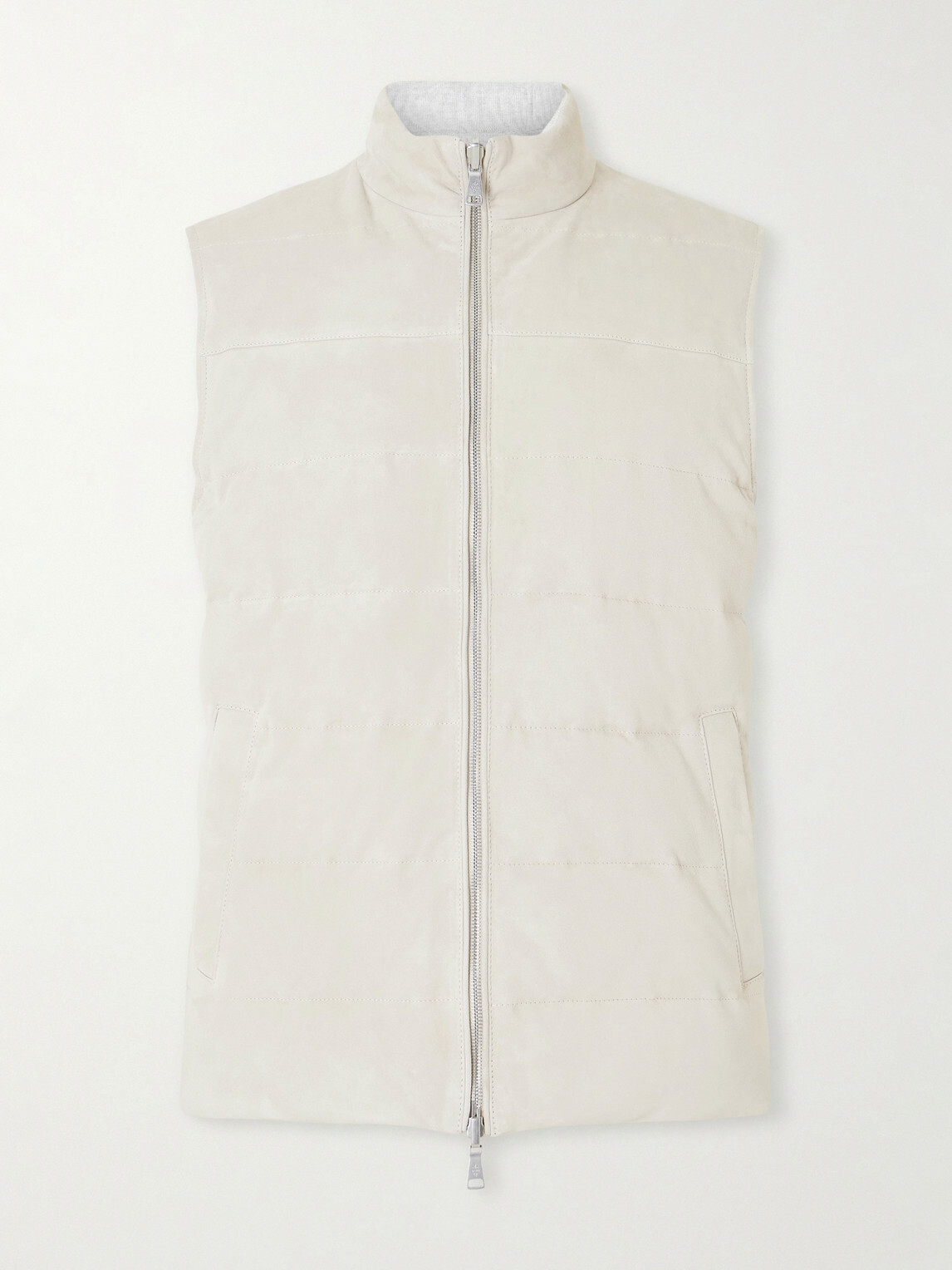 Eleventy - Reversible Suede Quilted Down Gilet - Neutrals