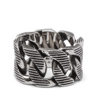 Alexander McQueen - Burnished Silver-Tone Ring - Silver