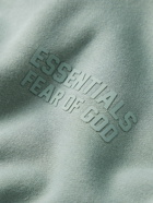 FEAR OF GOD ESSENTIALS - Oversized Logo-Appliquéd Cotton-Blend Jersey Hoodie - Green