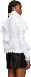 Feben White Classic Twist Blouse
