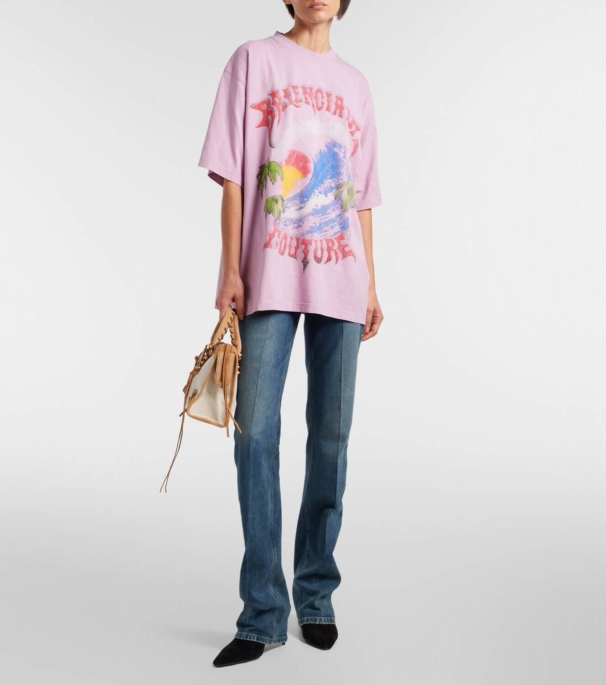 Balenciaga Le City Small canvas top-handle bag