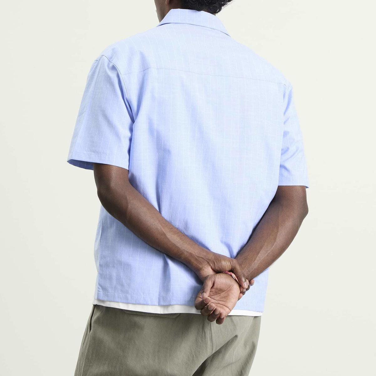 Daily Paper Men's Script Short Sleeve Shirt in Blue