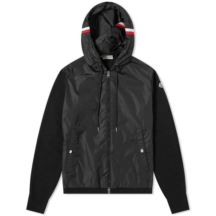 Photo: Moncler Nylon Front Hooded Knit Jacket