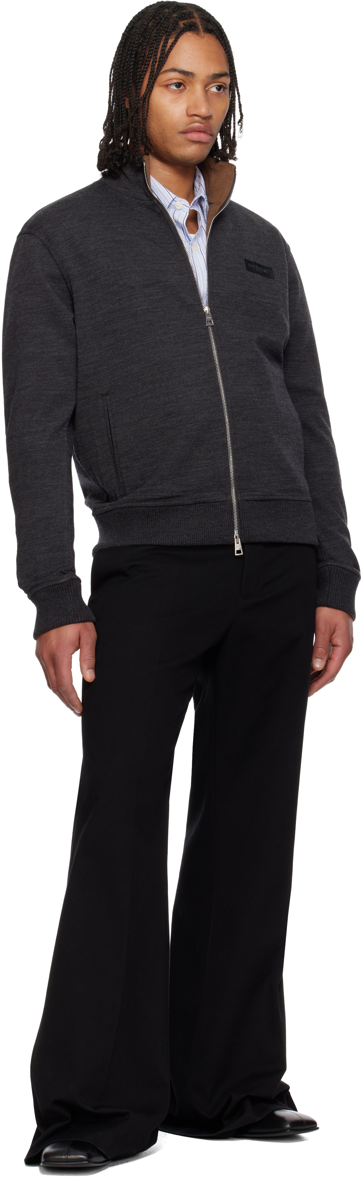 Givenchy Gray 'GIVENCHY Paris' Gros Grain Sweatshirt
