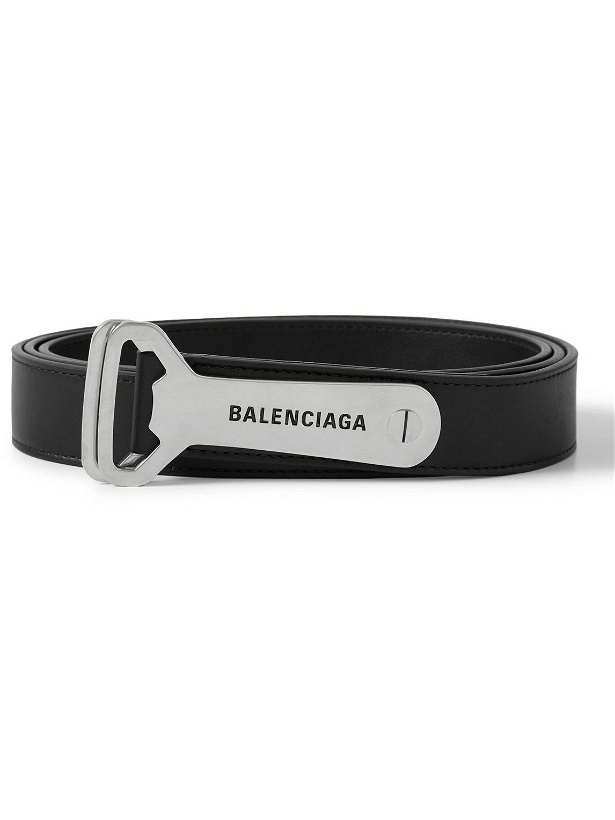 Photo: Balenciaga - Bottle Opener 3cm Embellished Leather Belt