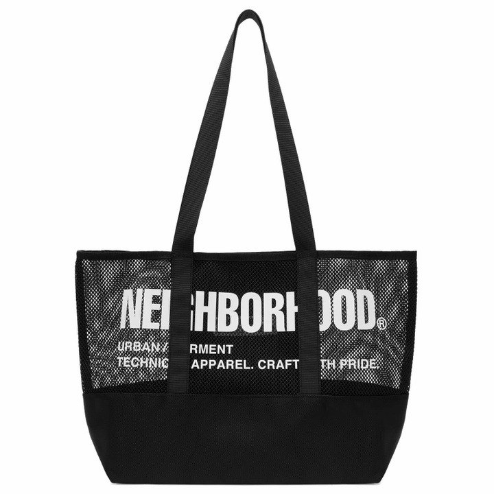 Photo: Neighborhood Men's Mesh Tote Bag in Black 