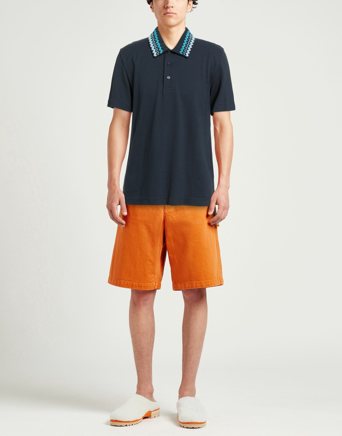 Missoni Mens Polo shirt in Navy