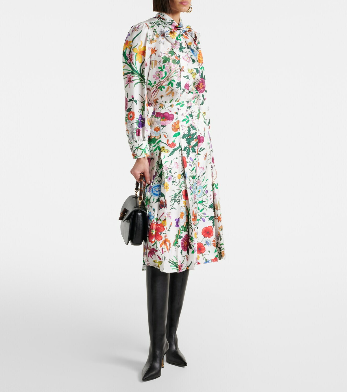Gucci Bombshell leather knee-high boots