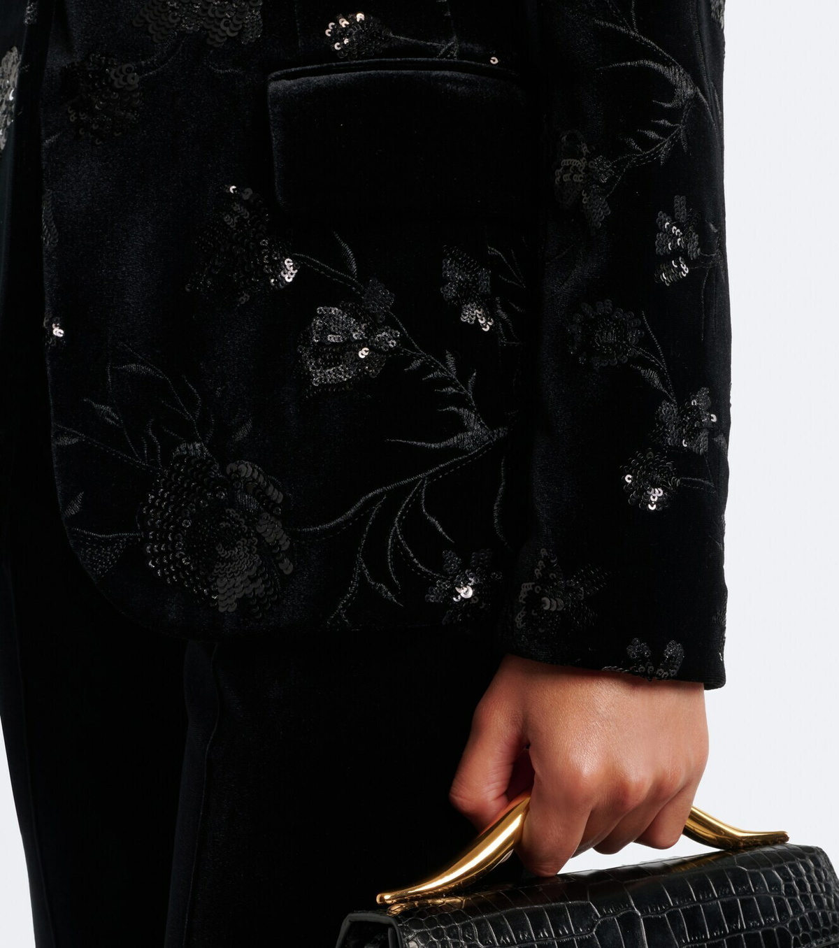 Elie Saab Sequined velvet blazer