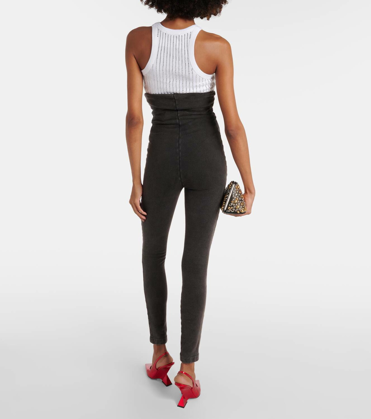 The Attico High-rise cotton jersey leggings