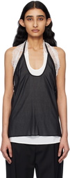 Helmut Lang Black Lace Dancer Tank Top