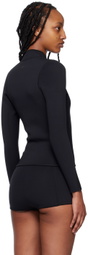 ABYSSE Black Rell Long Sleeve Swim Top