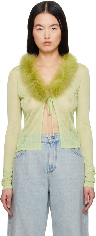 Photo: Blumarine Green Knitted Cardigan
