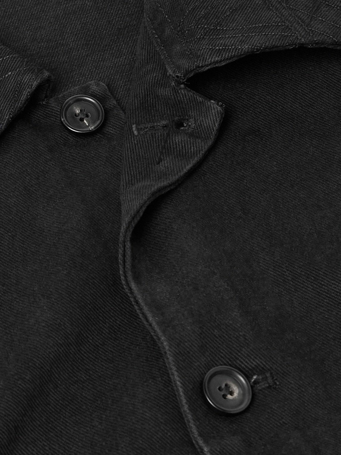 BODE - Logo-Embroidered Denim Jacket - Black