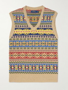 Polo Ralph Lauren - Fair Isle Cotton and Linen-Blend Intarsia Vest - Neutrals