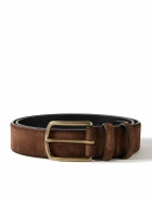 Officine Creative - 3.5cm Suede Belt - Brown