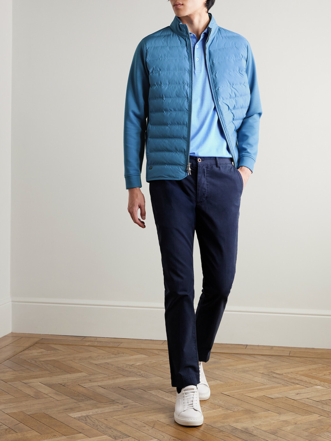 Peter Millar - Winsome Hybrid Quilted Shell and Piqué Jacket - Blue