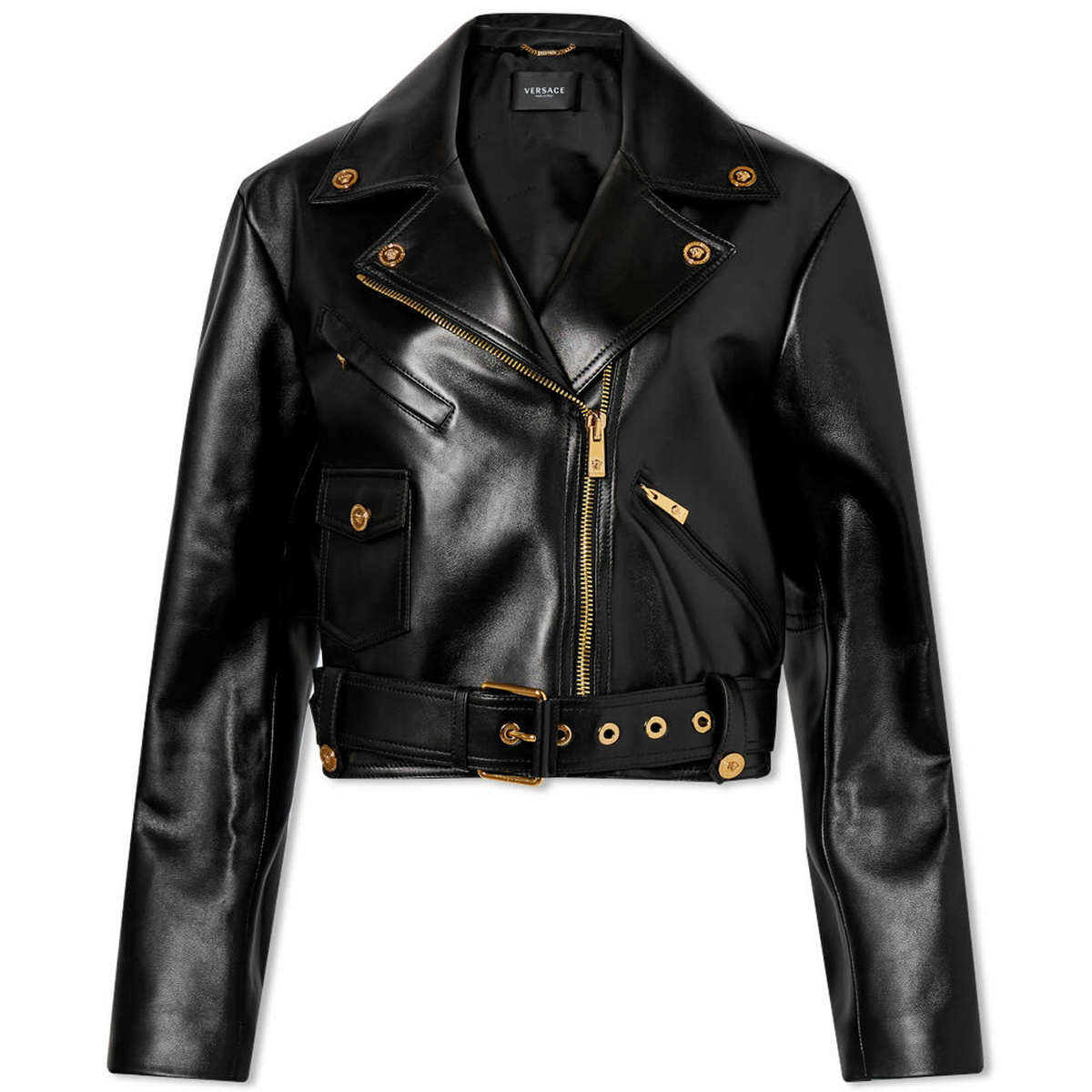 Versace Leather Biker Jacket Versace