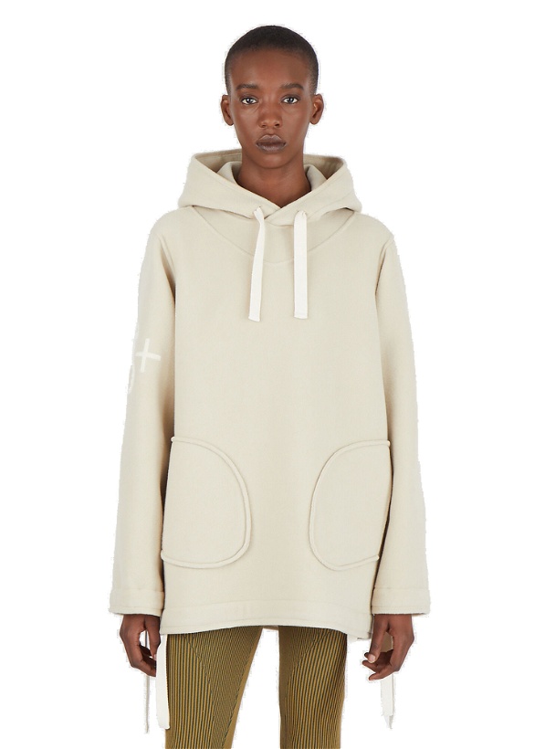 Photo: Brushed Double Faced Hooded Sweatshirt in Cream