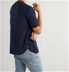 nonnative - Factory Logo-Print Cotton-Jersey T-Shirt - Blue