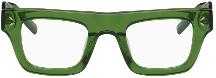 Photo: MCQ Green Rectangular Glasses