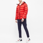 Moncler Men's Provins Logo Hood Jacket in Red