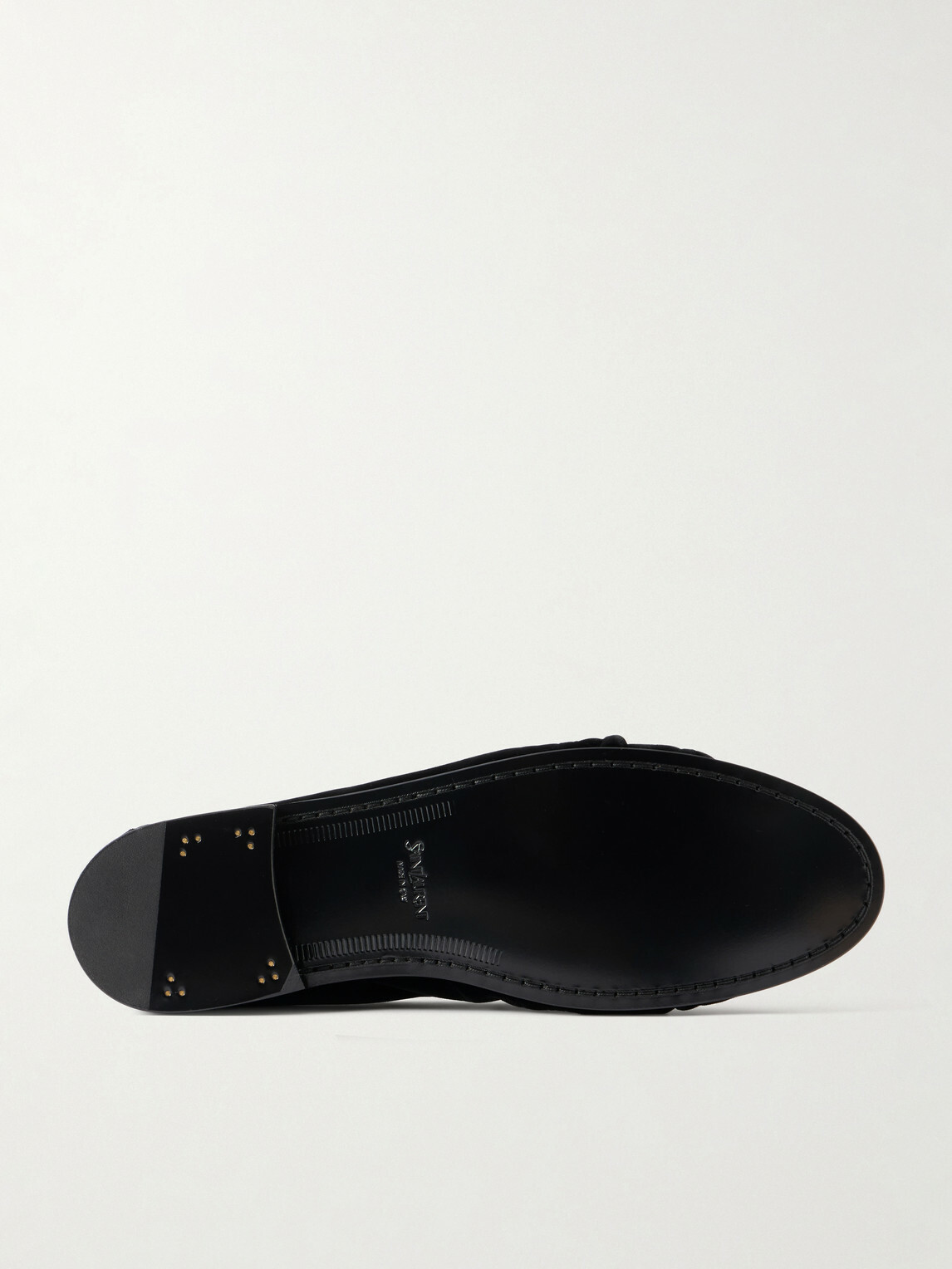 SAINT LAURENT - Le Loafer Velvet Loafers - Black