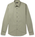 Theory - Sylvain Slim-Fit Stretch Cotton-Blend Poplin Shirt - Green