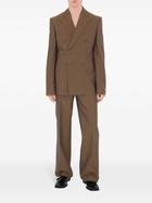 Burberry Brown Double-Breasted Wool Blazer