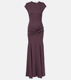 Tove Ames gathered jersey maxi dress
