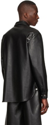 Han Kjobenhavn Black Leather Shirt