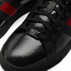 Gucci Men's Ace Crystal Monogram Sneakers in Black