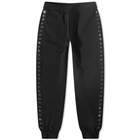 Alexander McQueen Men's Eyelet Detail Sweat Pant in Black