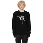 Dolce and Gabbana Black Cashmere and Wool DNA Sweater