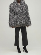 BALENCIAGA - Laser Cut Faux Fur Jacket