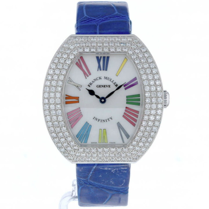 Photo: Franck Muller Infinity Quartz Diamond White Dial Ladies Watch 3535 QZ COL DRM R D3