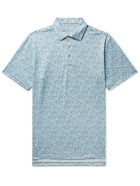 Peter Millar - Dazed & Transfused Printed Tech-Jersey Golf Polo Shirt - Blue