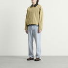 Cole Buxton Men's Leather Collar Cottom Overshirt in Sand