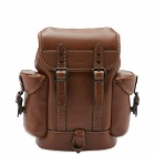 Coach Men's Hitch Leather Backpack in Dark Saddle