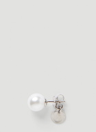 Asymmetric Faux-Pearl Earrings in White