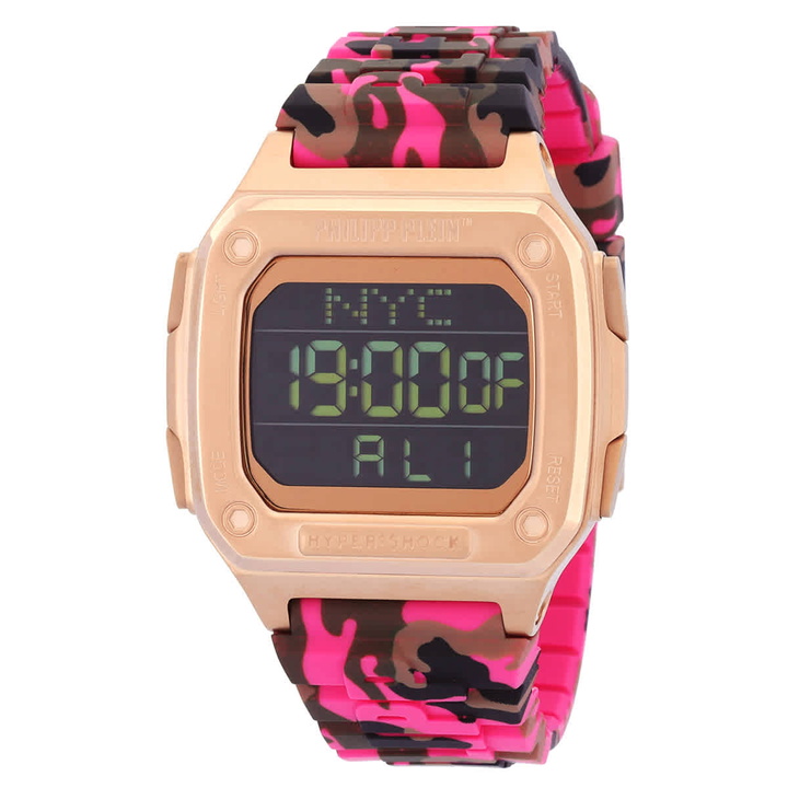 Photo: Philipp Plein Hyper Shock Quartz Digital Black Dial Unisex Watch PWHAA1622