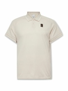 Nike Tennis - NikeCourt Heritage Logo-Appliquéd Cotton-Blend Mesh Polo Shirt - Neutrals