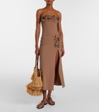 Karla Colletto Tess floral-appliqué beach cover-up