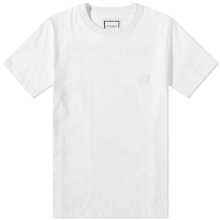 Photo: Wooyoungmi Men's Peacock Back Print T-Shirt in White